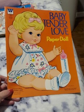 Baby Tender Love Paper Doll Vintage Style Orange Cover